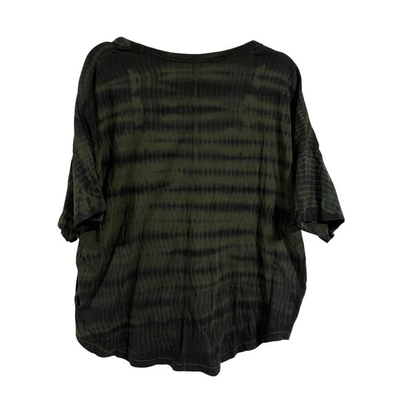 Athleta Organic Daily Tie Dye Commute Tee Size‎ L Green Black - Picture 5 of 7